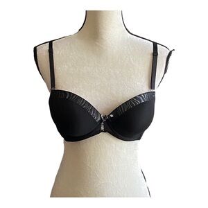 BLACK FUCHIA BY SECRET LACE-BLACK PUSH-UP BRA-SIZE 36B